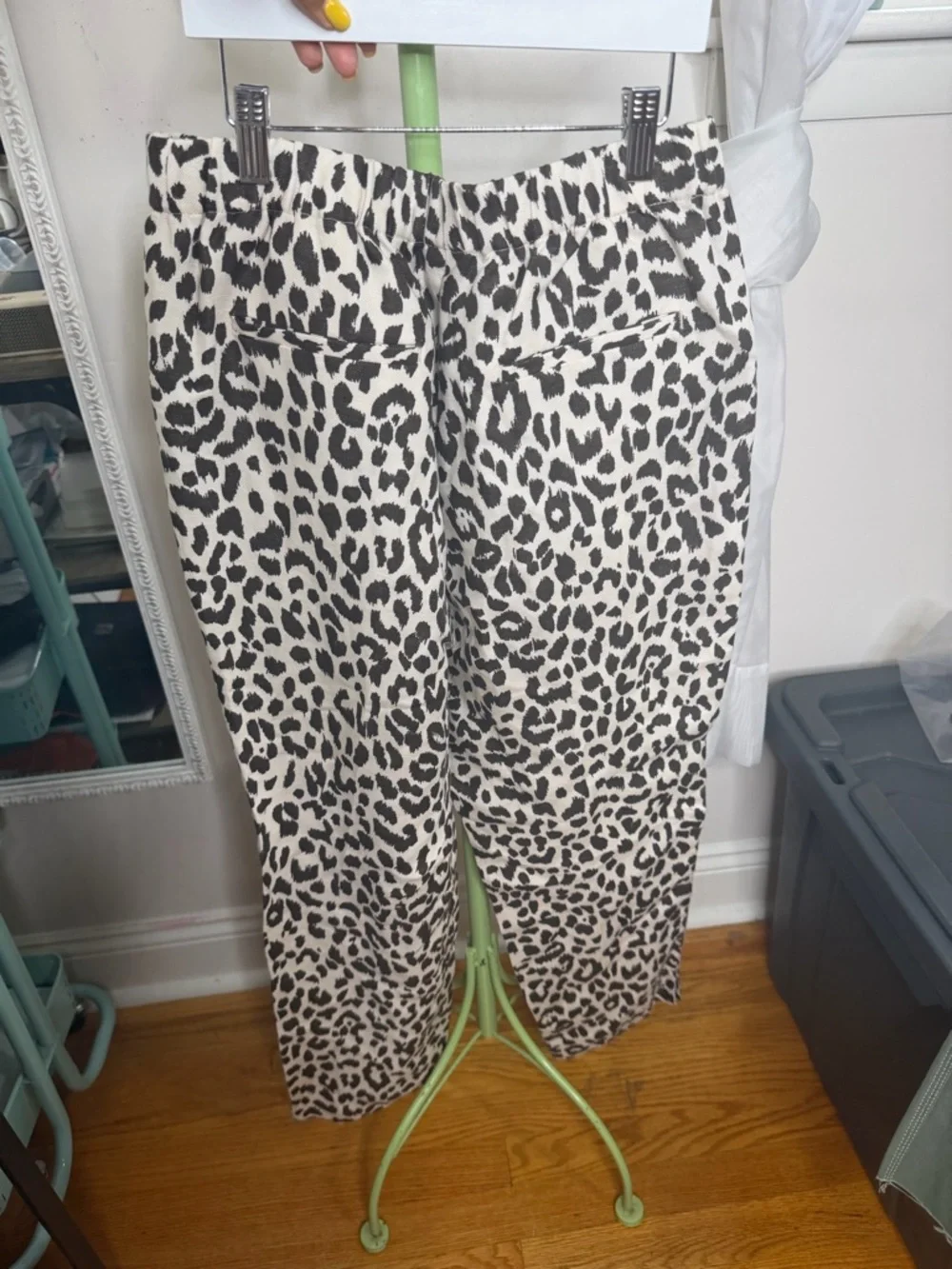 J. Crew Black and White Leopard Print Skirt